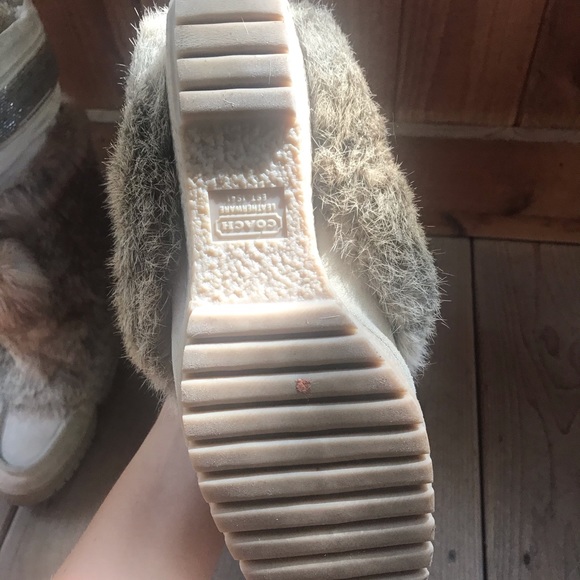 Coach Maryann Tan Rabbit Fur Boots - Picture 10 of 16